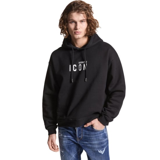 Dsquared2 Relaxed Black Hoodie White Icon Logo - Image 4
