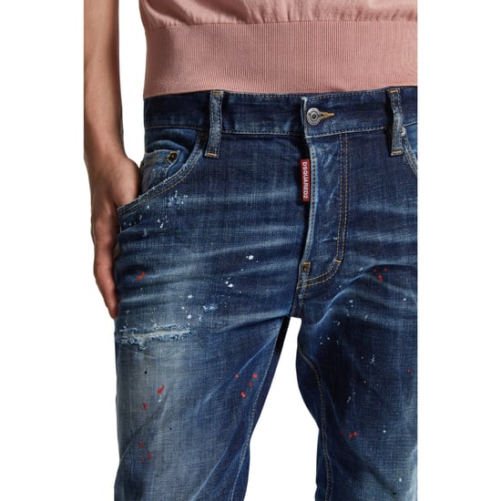 Dsquared2 Medium Easy Wash Skater Jeans In Marineblau - Image 6