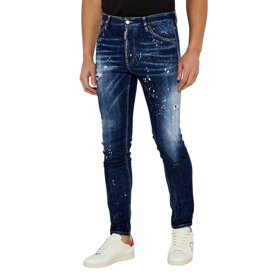 Dsquared2 Navy Blue Cool Guy Jeans Farbspritzer-design - Image 2