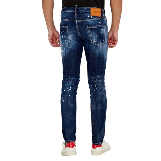 Dsquared2 Navy Blue Cool Guy Jeans Farbspritzer-design - Image 3
