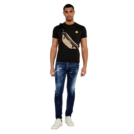 Dsquared2 Navy Blue Cool Guy Jeans Farbspritzer-design - Image 4