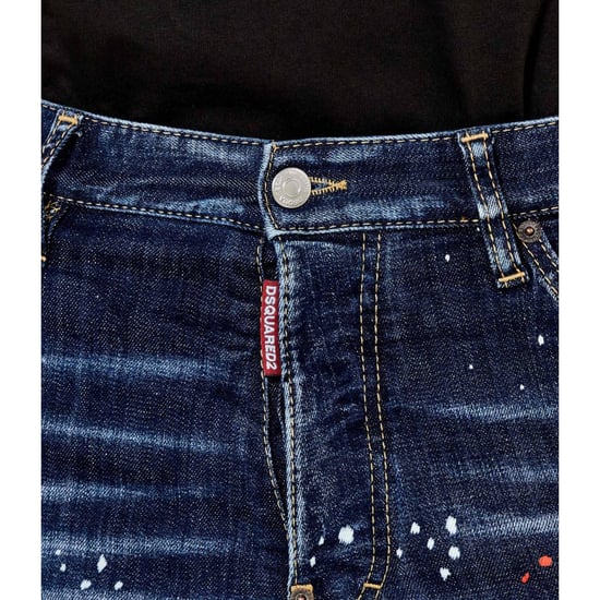 Dsquared2 Navy Blue Cool Guy Jeans Farbspritzer-design - Image 5