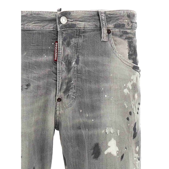 Dsquared2 Graue Skater-jeans Lackdesign - Image 3