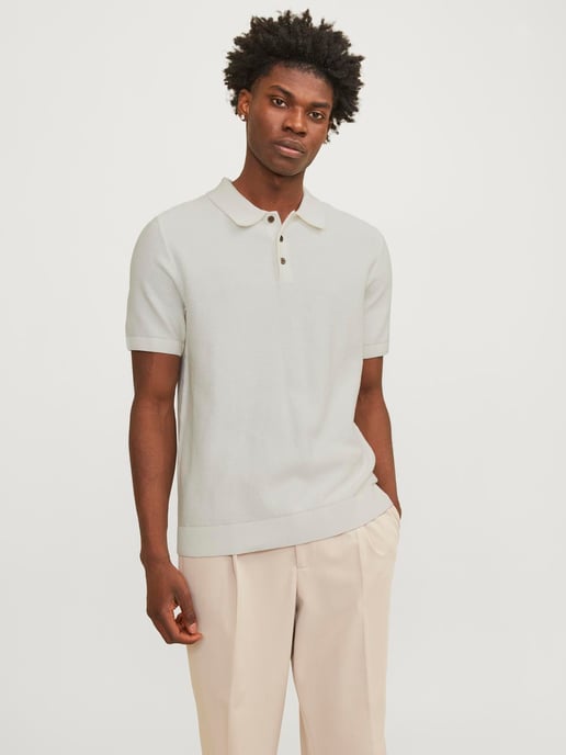 Jack & Jones Sandri Knit Polo  Weiss - Image 2