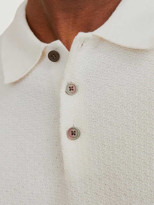 Jack & Jones Sandri Knit Polo  Weiss - Image 3