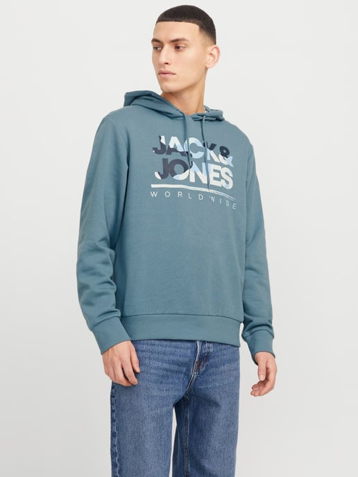 Jack & Jones Luke Sweat Hood  Blau - Image 2