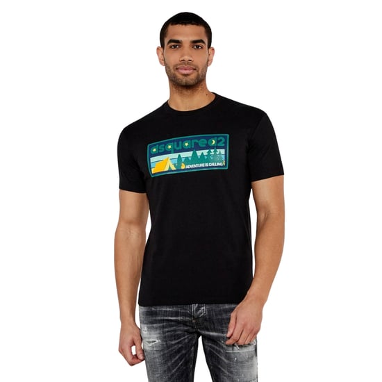 Dsquared2 Adventure Is Calling Schwarzes T-shirt - Image 3