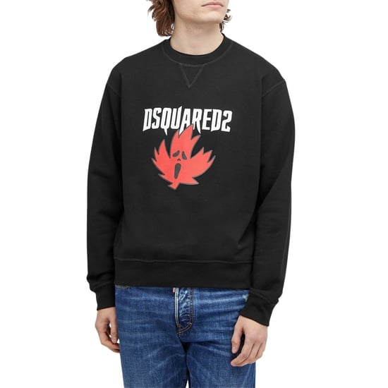 Dsquared2 Horror Maple Leaf Cool Fit Schwarzes Sweatshirt - Image 4