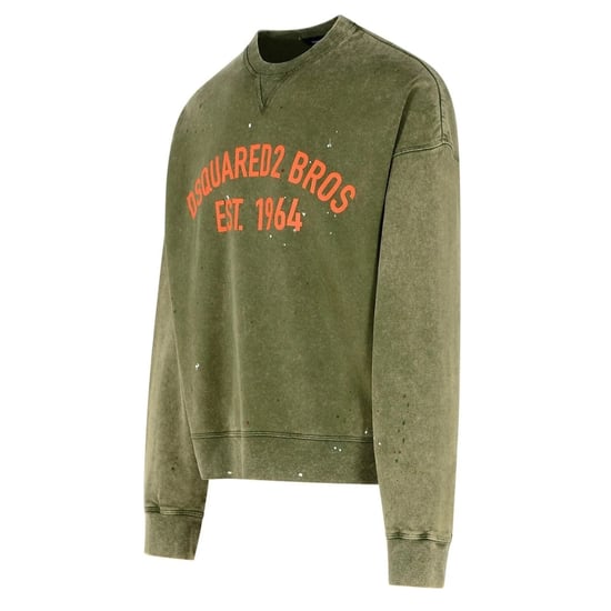 Dsquared2 Bros Est 1964 Design Cypro Fit Militärgrünes Sweatshirt - Image 3