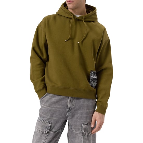 Dsquared2 Patch Design Relaxed Fit Military Green Hoodie - Image 2