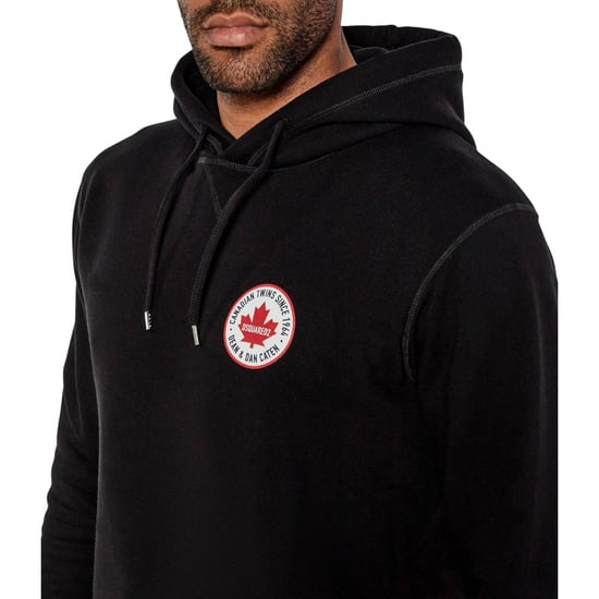 Dsquared2 Ahornblatt-patch-logo Cool Fit Schwarzer Hoodie - Image 5