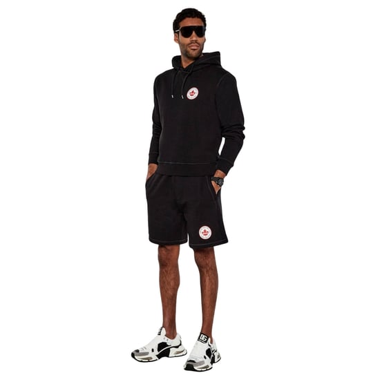 Dsquared2 Ahornblatt-patch-logo Cool Fit Schwarzer Hoodie - Image 6