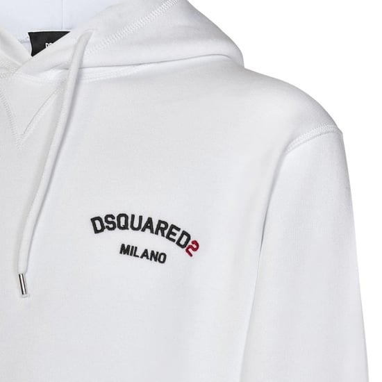 Dsquared2 Kleiner Weißer Hoodie Mit Milano-logo - Image 3