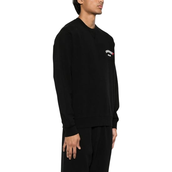 Dsquared2 Schwarzes Sweatshirt Mit Kleinem Milano-logo, Lässige Passform - Image 3