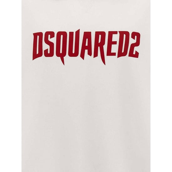 Dsquared2 Horror Logo Weißer Hoodie - Image 3