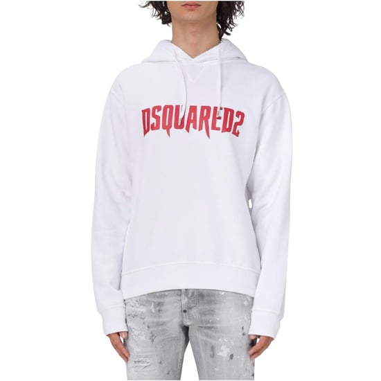 Dsquared2 Horror Logo Weißer Hoodie - Image 4