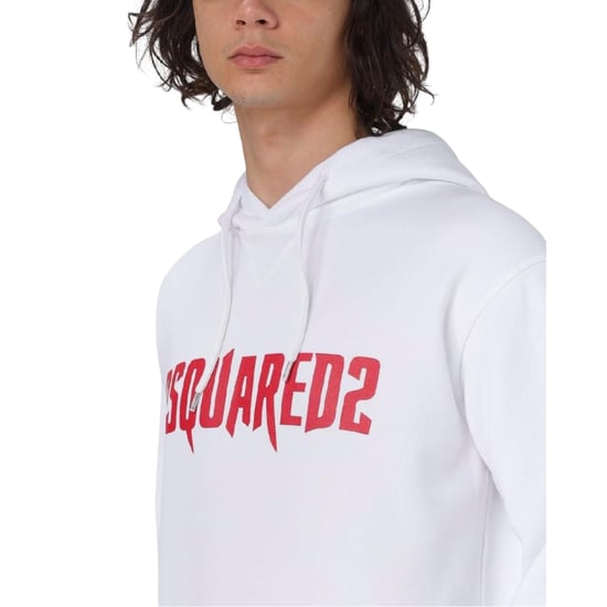Dsquared2 Horror Logo Weißer Hoodie - Image 6