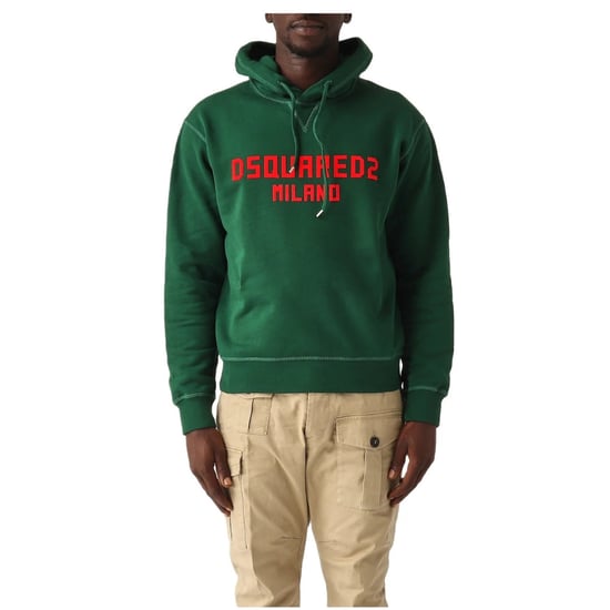 Dsquared2 Milano Logo Cool Fit Grüner Hoodie - Image 3