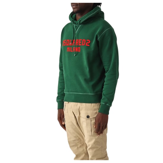 Dsquared2 Milano Logo Cool Fit Grüner Hoodie - Image 4