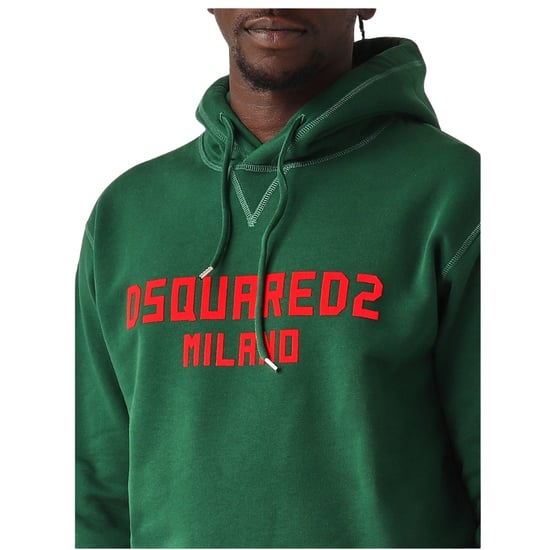 Dsquared2 Milano Logo Cool Fit Grüner Hoodie - Image 6