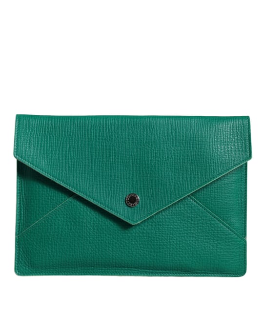 Umschlag-Clutch Leder Grün - Image 1