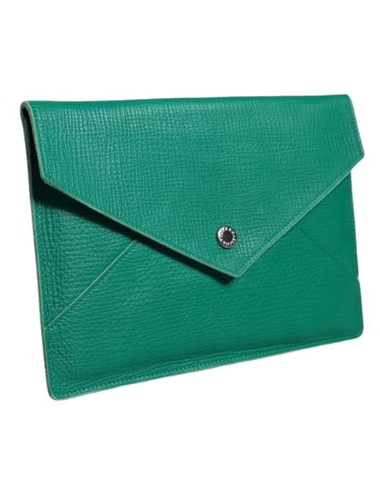 Umschlag-Clutch Leder Grün - Image 2