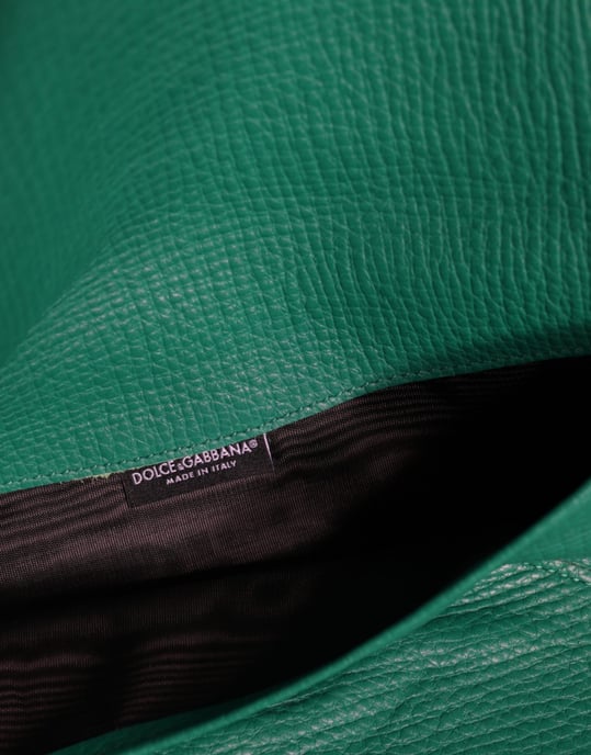 Umschlag-Clutch Leder Grün - Image 4