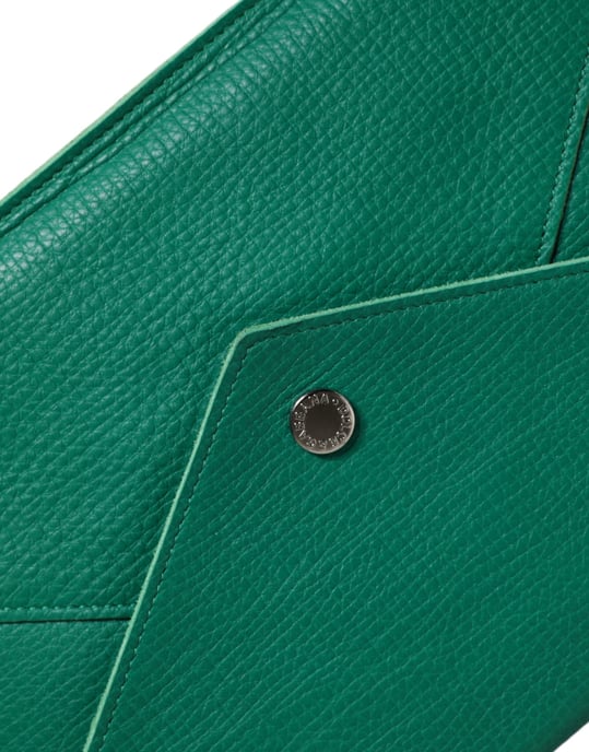 Umschlag-Clutch Leder Grün - Image 5