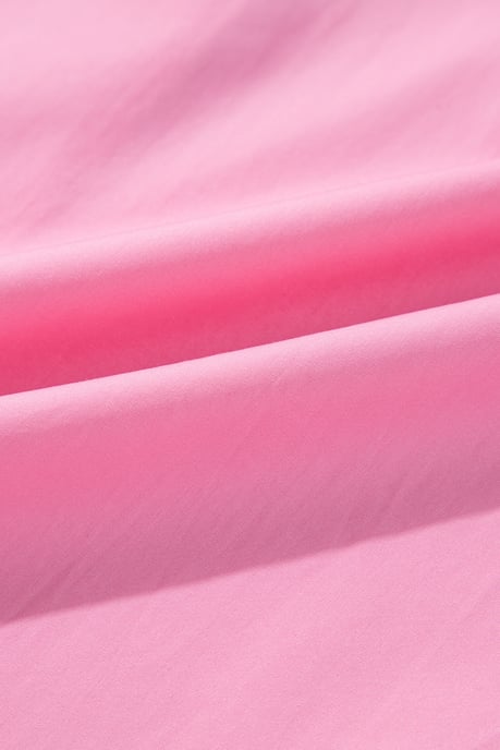 Helles Pinkes Ballonärmel Button-Up Mini-Shirtkleid - Image 4