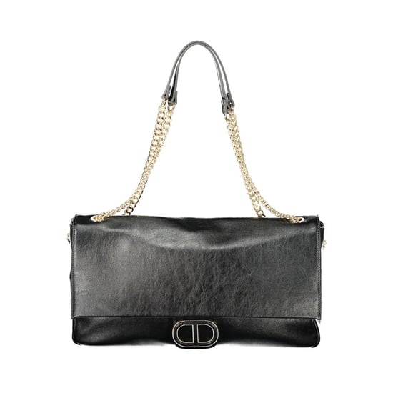 Schultertasche mit Kettendetails und Logo - Image 1