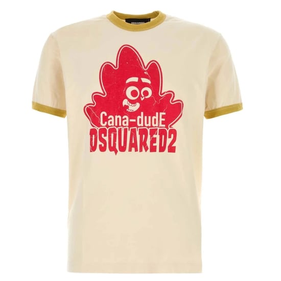 Dsquared2 Cana-dude Logo Milk T-shirt - Image 1