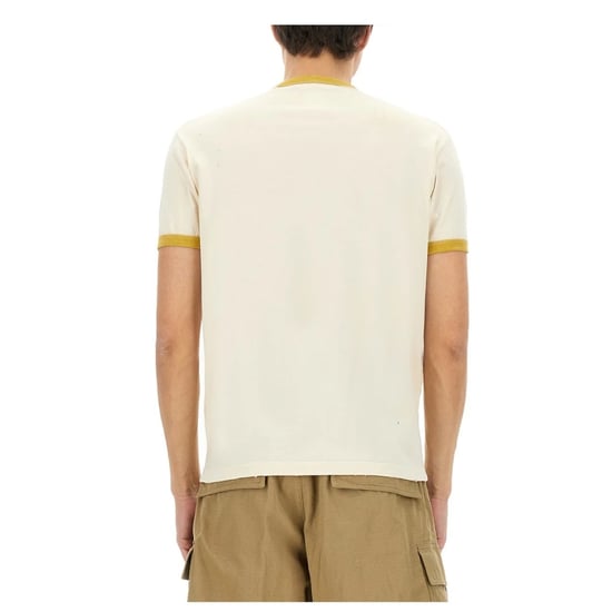 Dsquared2 Cana-dude Logo Milk T-shirt - Image 4