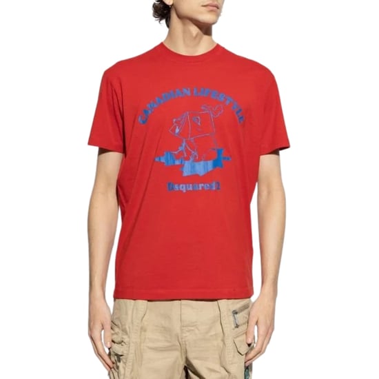 Dsquared2 Canadian Lifestyle Bären-design Rotes T-shirt - Image 3