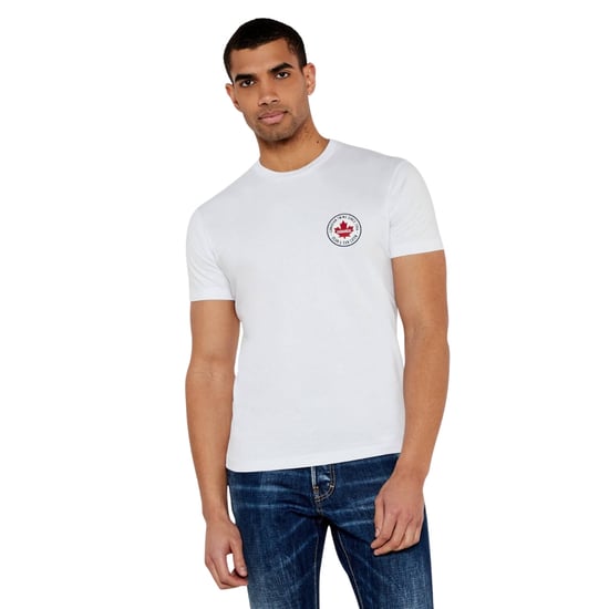 Dsquared2 Weißes T-shirt Mit Kleinem Ahorn-logo - Image 3