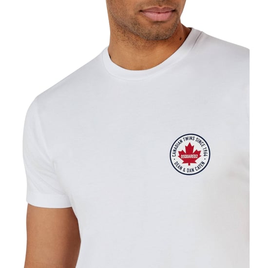 Dsquared2 Weißes T-shirt Mit Kleinem Ahorn-logo - Image 5