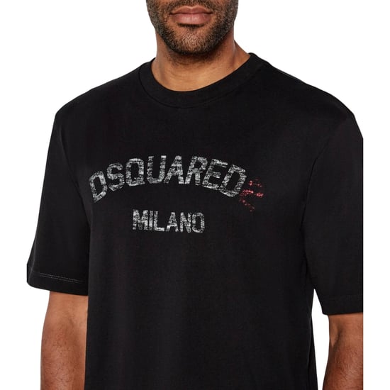 Dsquared2 Milano Logo Schwarzes T-shirt - Image 5