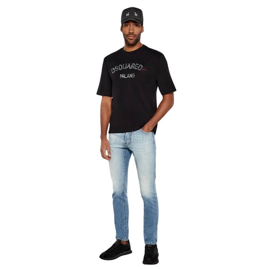 Dsquared2 Milano Logo Schwarzes T-shirt - Image 6