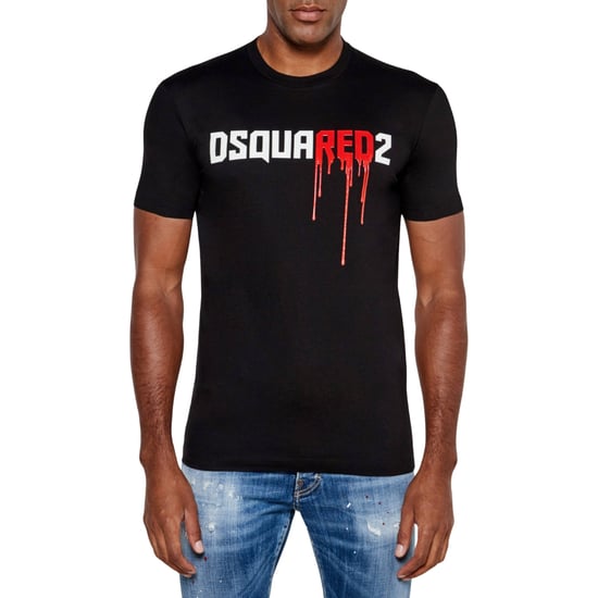 Dsquared2 Bloody Red Logo Schwarzes T-shirt - Image 2
