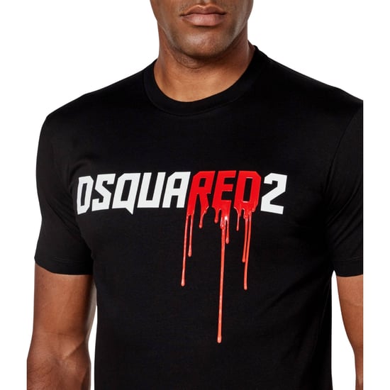 Dsquared2 Bloody Red Logo Schwarzes T-shirt - Image 4