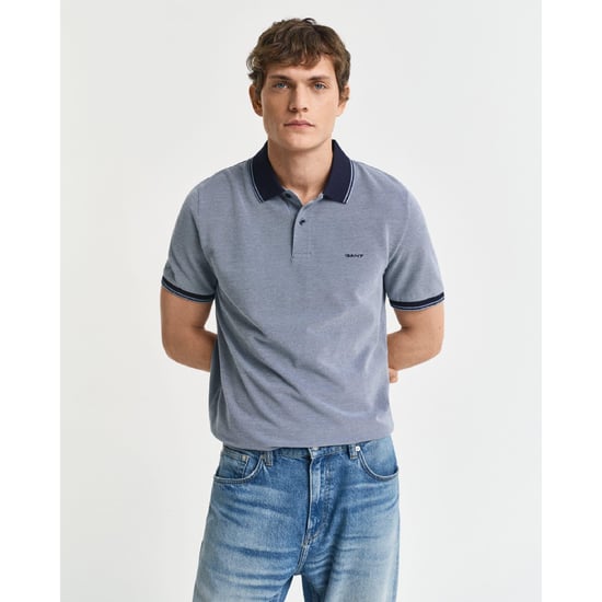 Gant - "4-Color" Poloshirt für Herren Oxford-Stil (Marine) - Image 1