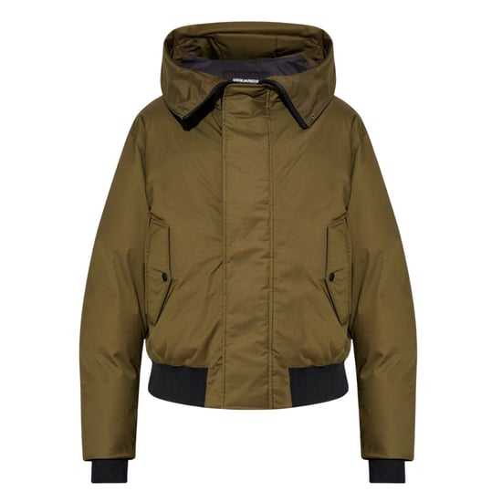 Dsquared2 Techno Daunen-bomberjacke Mit Kapuze, Militärgrün - Image 1