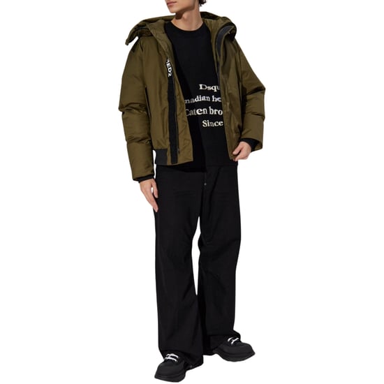 Dsquared2 Techno Daunen-bomberjacke Mit Kapuze, Militärgrün - Image 4