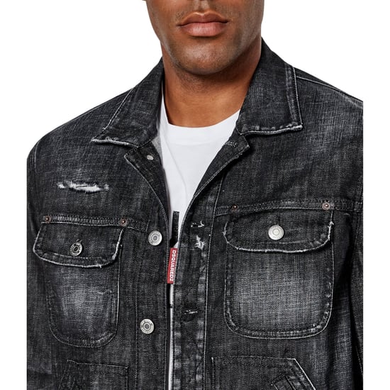 Dsquared2 Easy Wash Jeansjacke Schwarz - Image 6