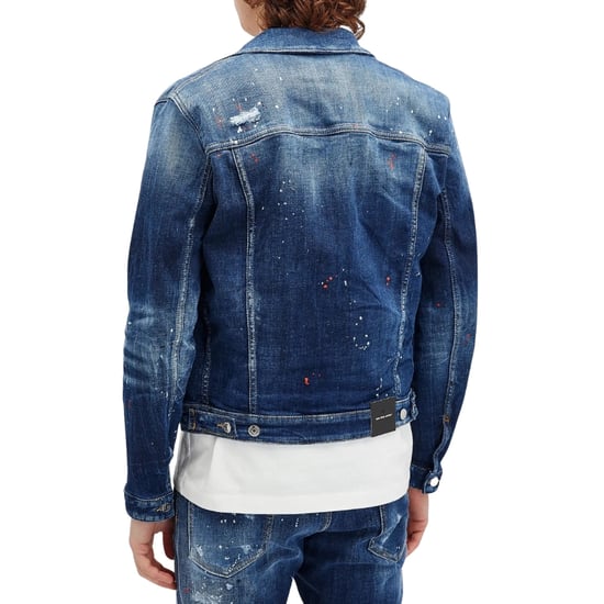 Dsquared2 Dan Marineblaue Jeansjacke - Image 3