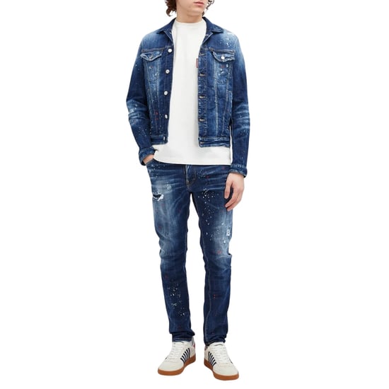 Dsquared2 Dan Marineblaue Jeansjacke - Image 5