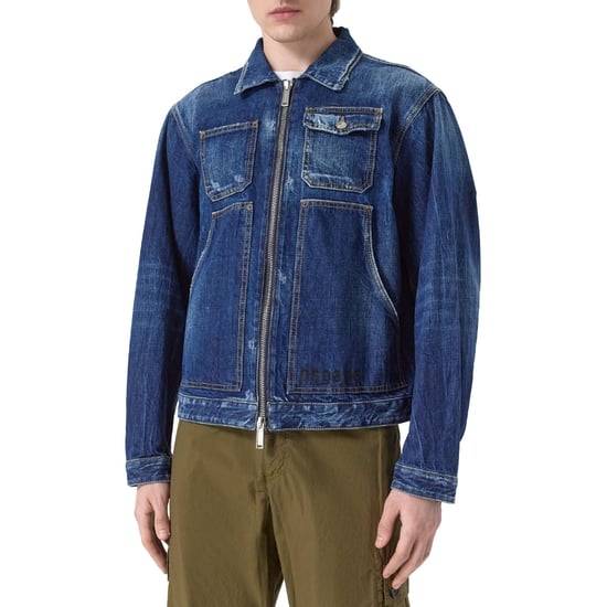 Dsquared2 Dark Semplice Carpenter Jeansjacke Marineblau - Image 2