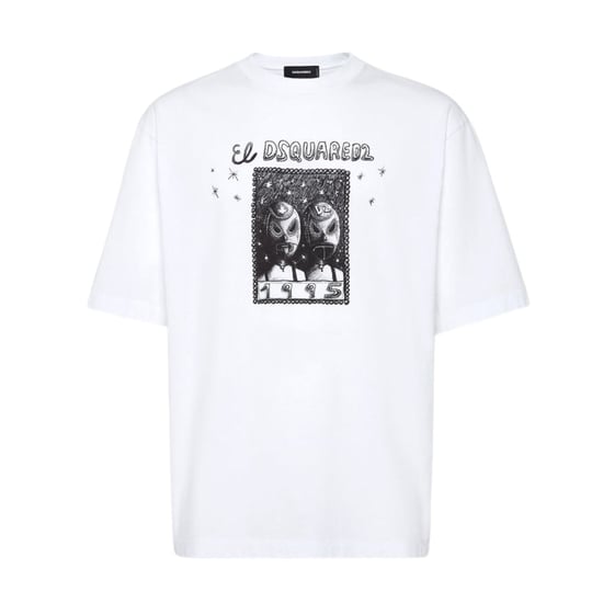 Dsquared2 Cartoon El Dsquared2 Design Weißes T-shirt - Image 1