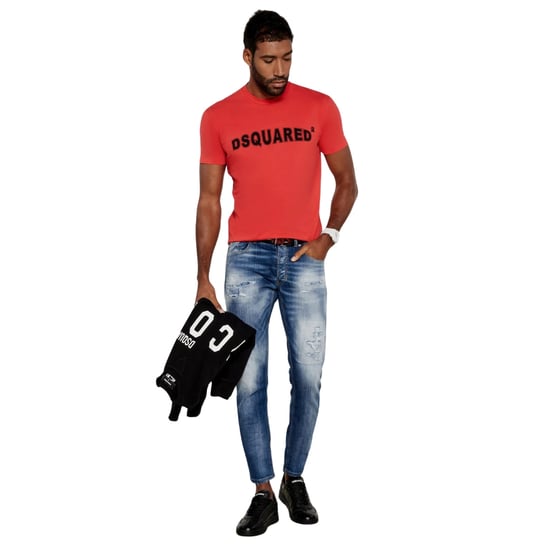 Dsquared2 Logo Rotes T-shirt - Image 6
