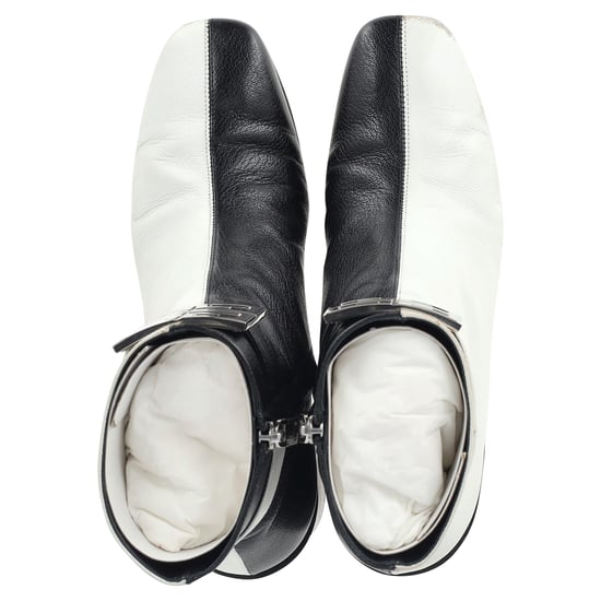Givenchy 4G Zweifarbige Ankle Boots aus Weißem und Schwarzem Leder - Image 3