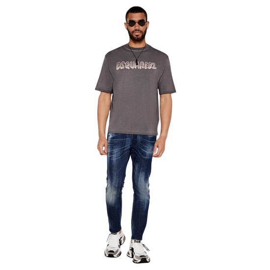 Dsquared2 Best Fade Loose Fit Cartoon Logo T-shirt Anthrazitgrau - Image 5